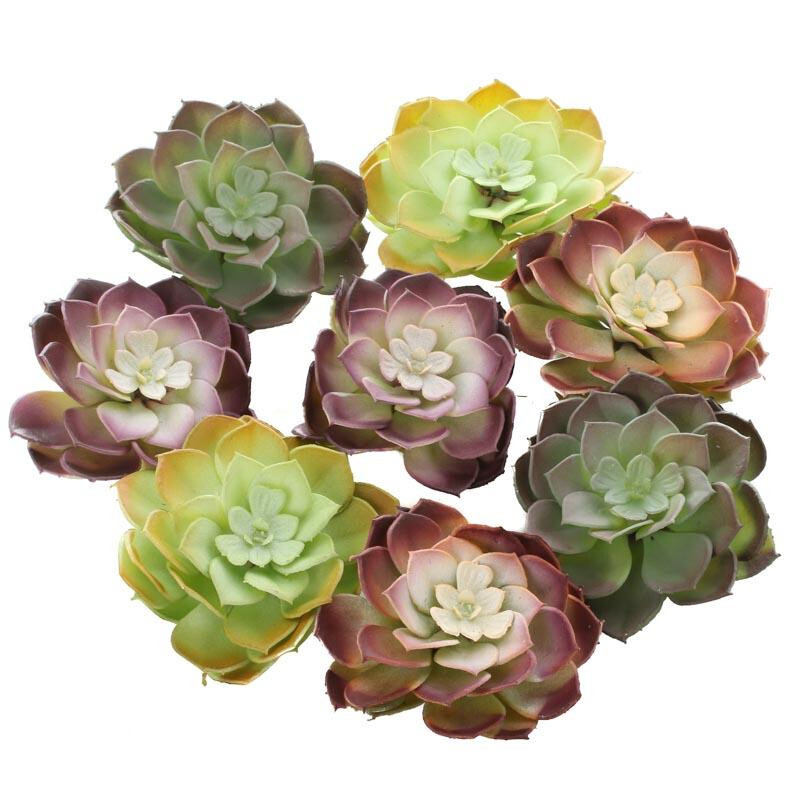 Package of 8 Artificial Hen and Chick 3-1/2″ Succulent Picks