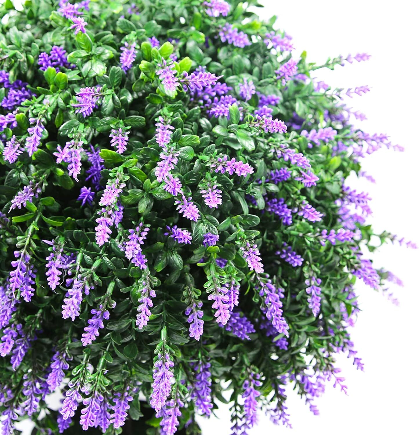 Sunnyglade 21.6″ Tall Artificial Lavender Ball Tree Set