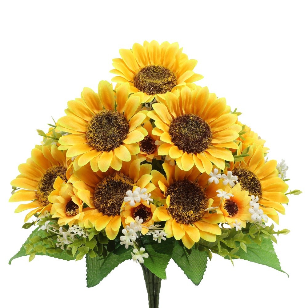 Silk Sunflower Bouquet 38cm 30cm 31cm for Wedding Home Decor Photography Props