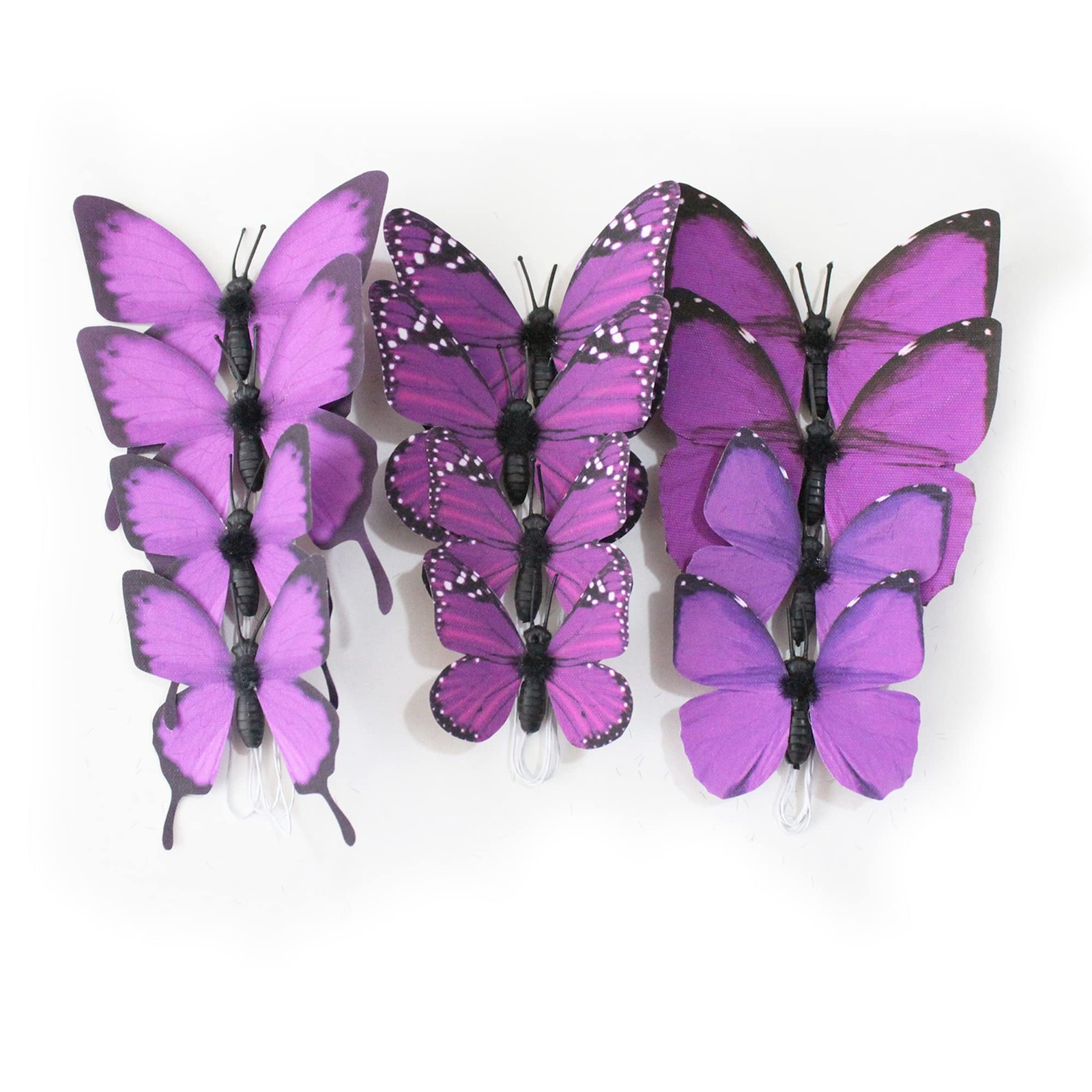 Perfso 12pcs 2size Butterfly Decorations, Simulated Butterflies, 3D Butterfly