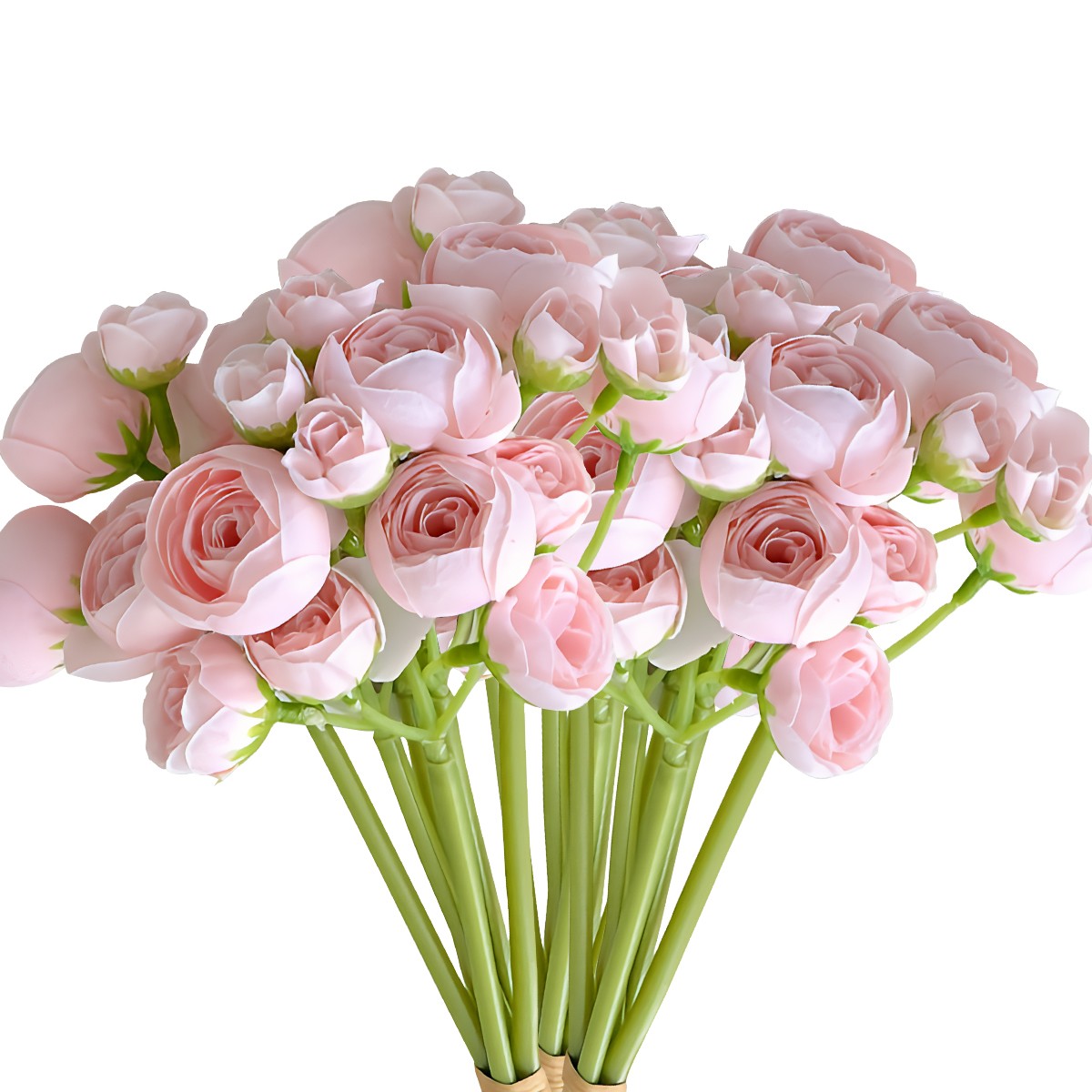 Artificial Rose Bouquet Small Camellia Bride Bridesmaid Holding Flower Decor US