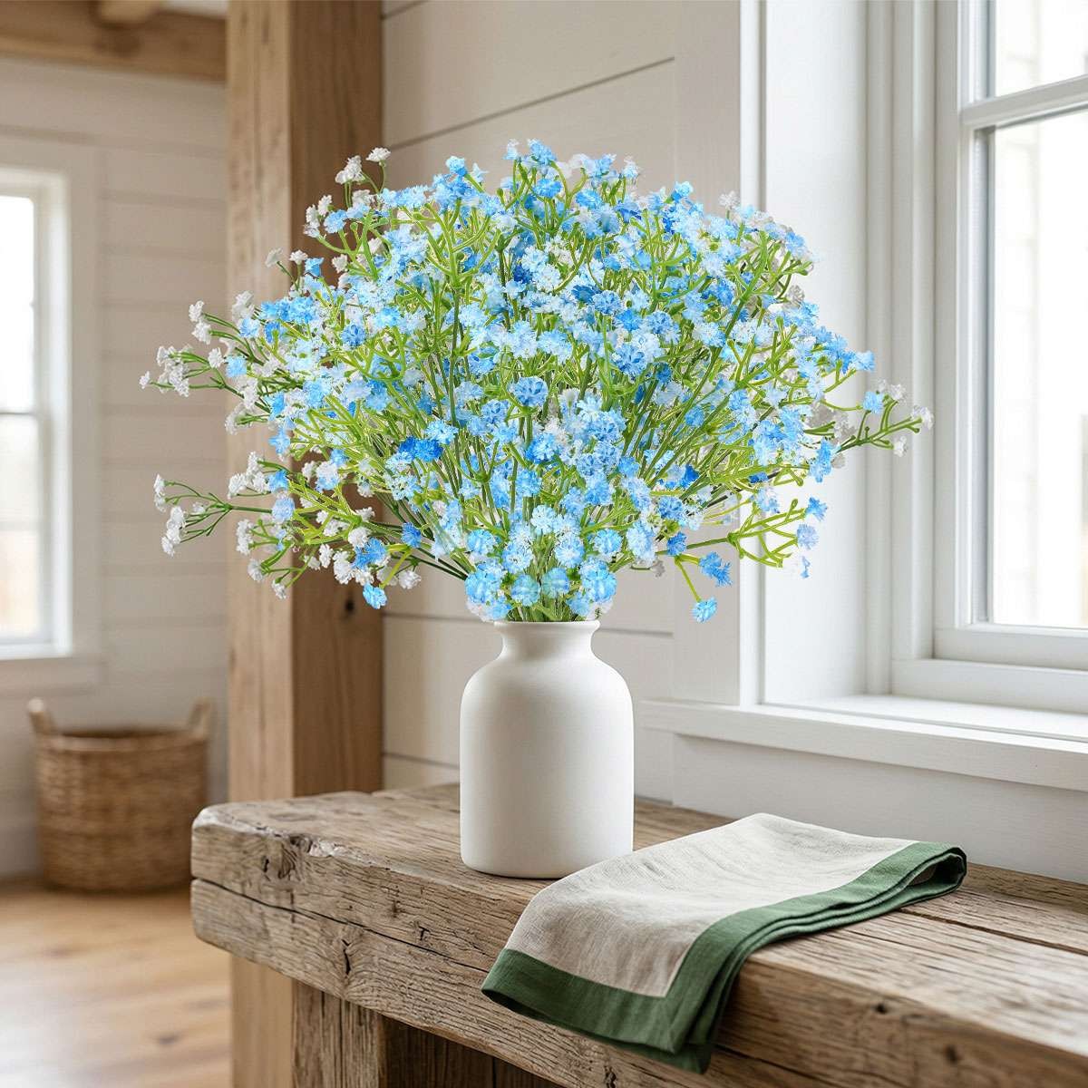 6Pcs Babys Breath Artificial Flowers Fake Babys Breath Flower for Wedding Floral