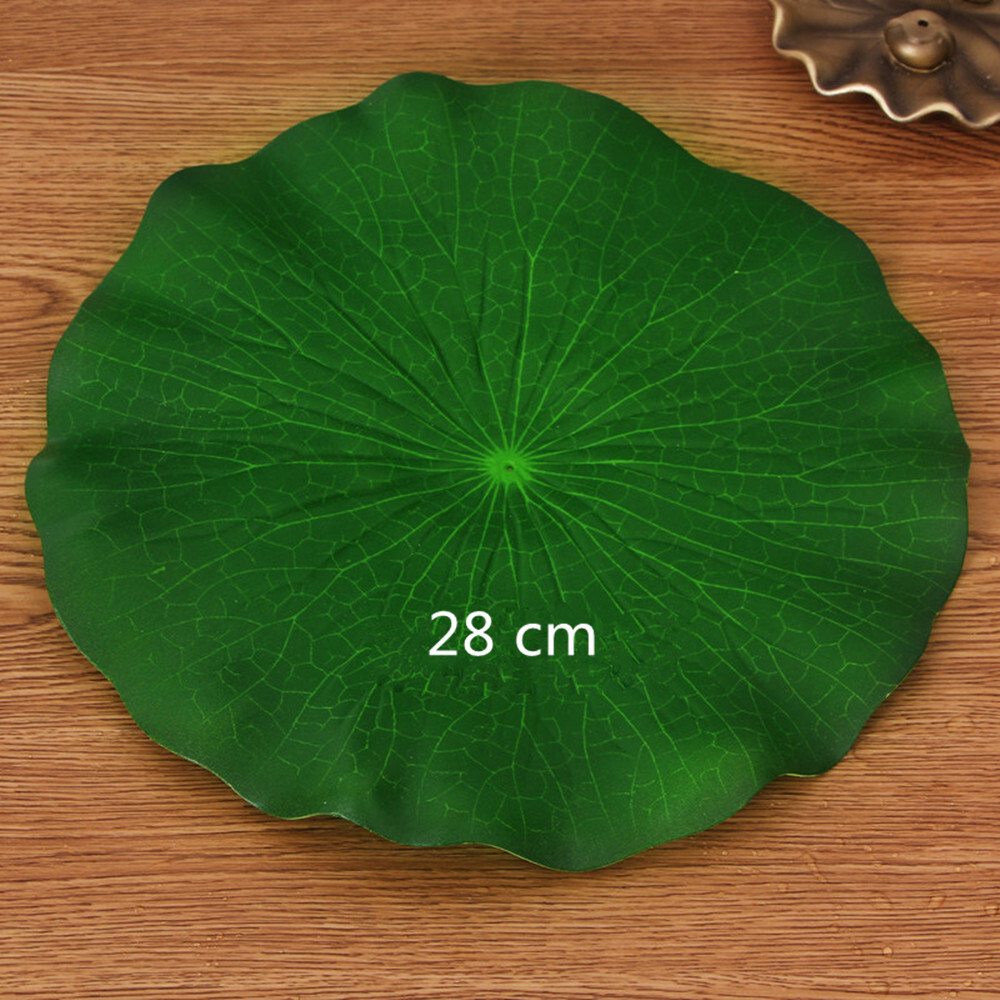 Fake Artificial Lotus Leaves Flower Plastic Water Lily Floating Pool Decor 10pcs