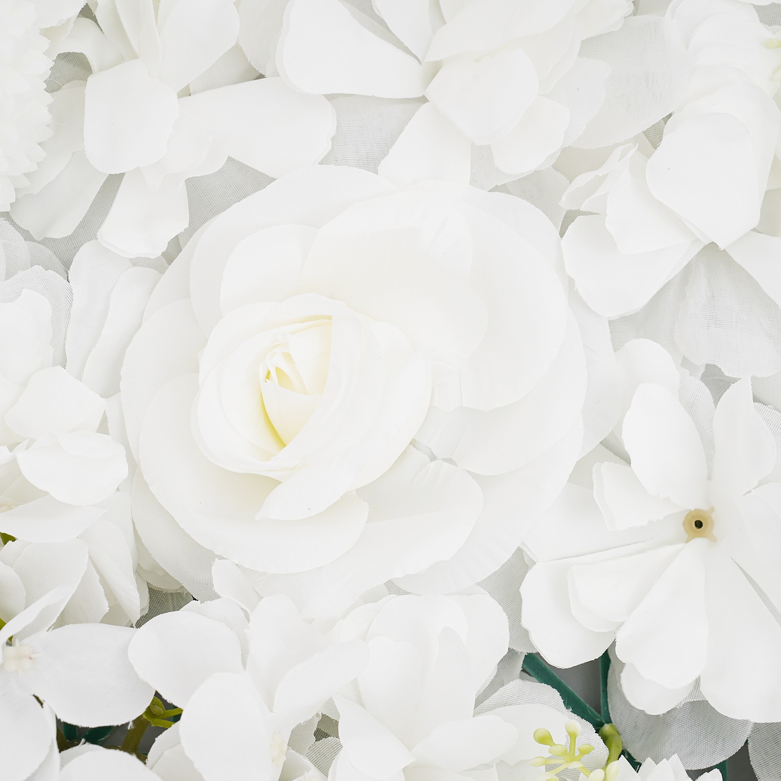 16 Pack Artificial Flower Wall Panels, Silk Cloth Plastic, 13.8×13.8 Inch Each