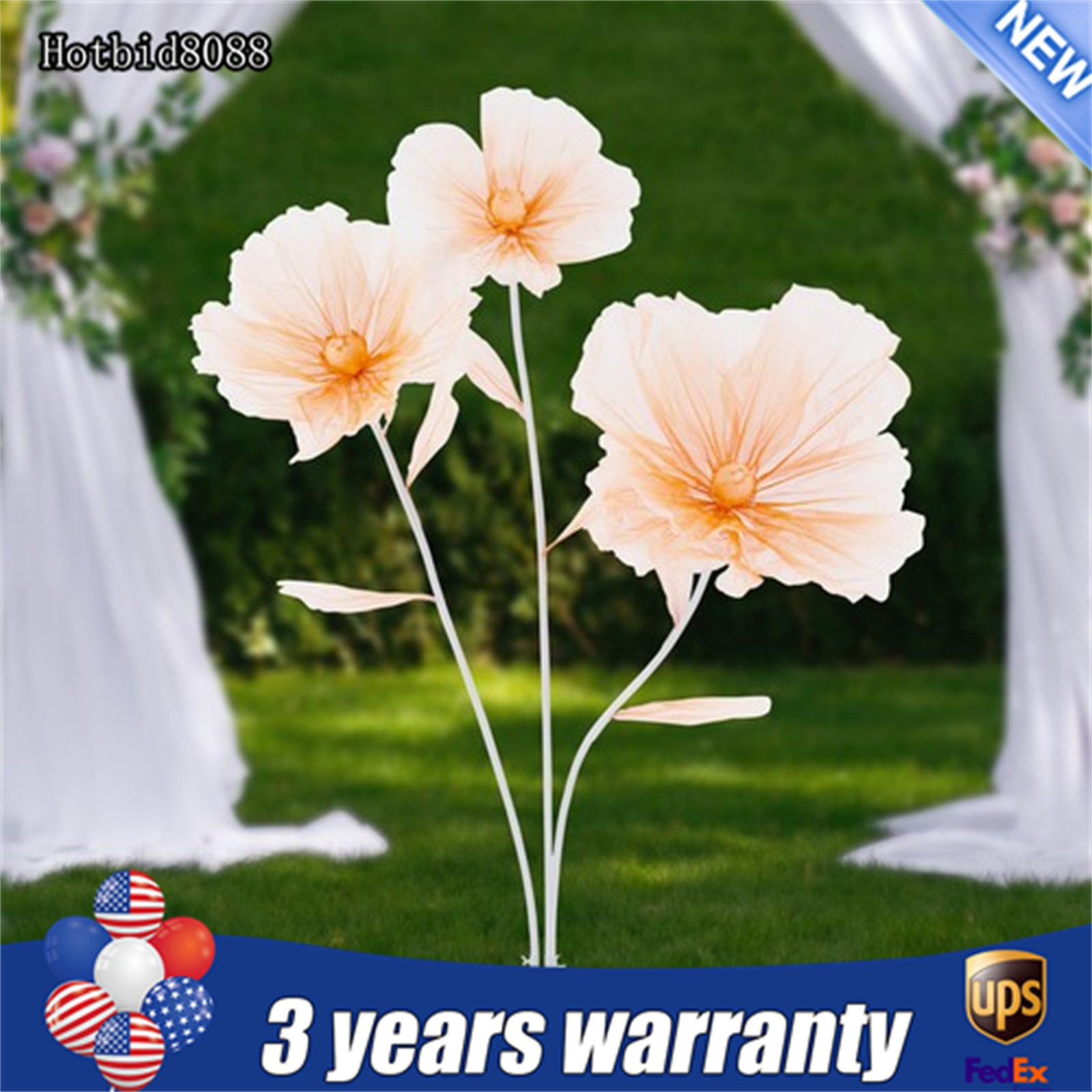 Large Artificial Wedding Flowers Three-headed Wedding Decorative Height:170cm