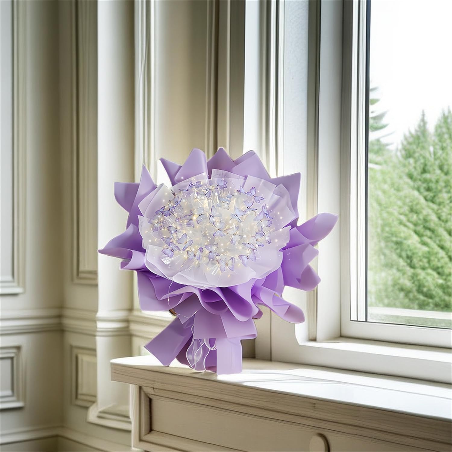 Butterfly Flower Bouquet,Butterfly Flower Bouquets with LED String Lights,DIY…
