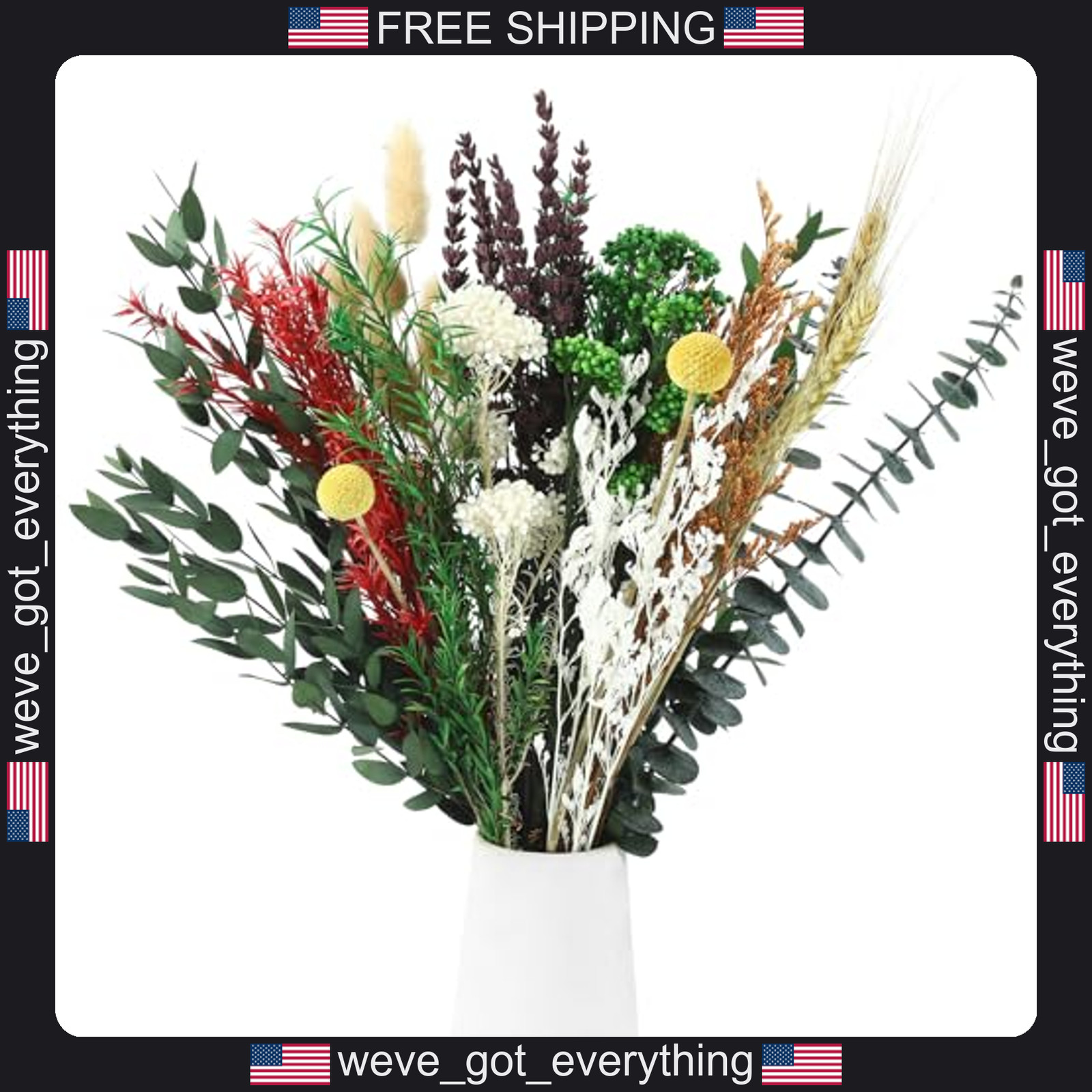 12 Pack Dried Flower Bouquet for Rustic Home Decor and Weddings
