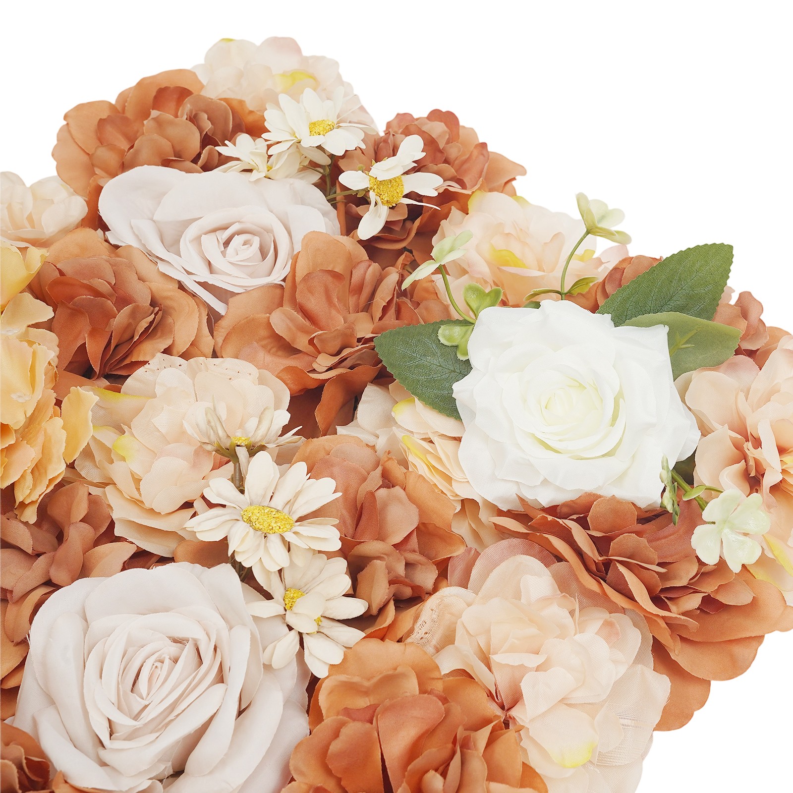 12Pcs Artificial Flower Wall Panels 15*15in Wall-Mounted Handmade Flower Panels