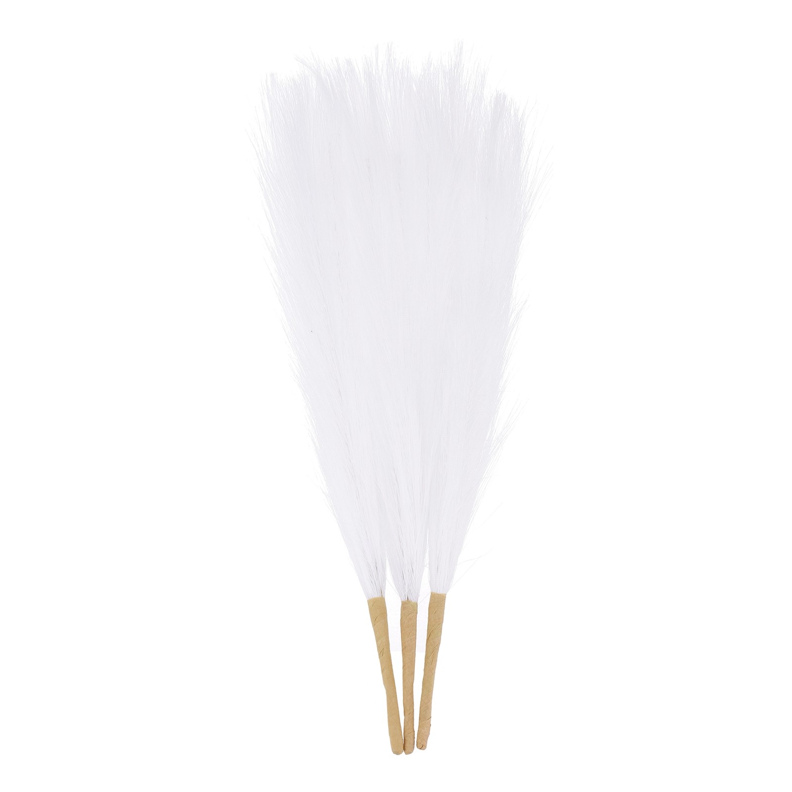 3pcs Dried Faux Pampas Grass 17″ Artificial Pampas Grass Decor White