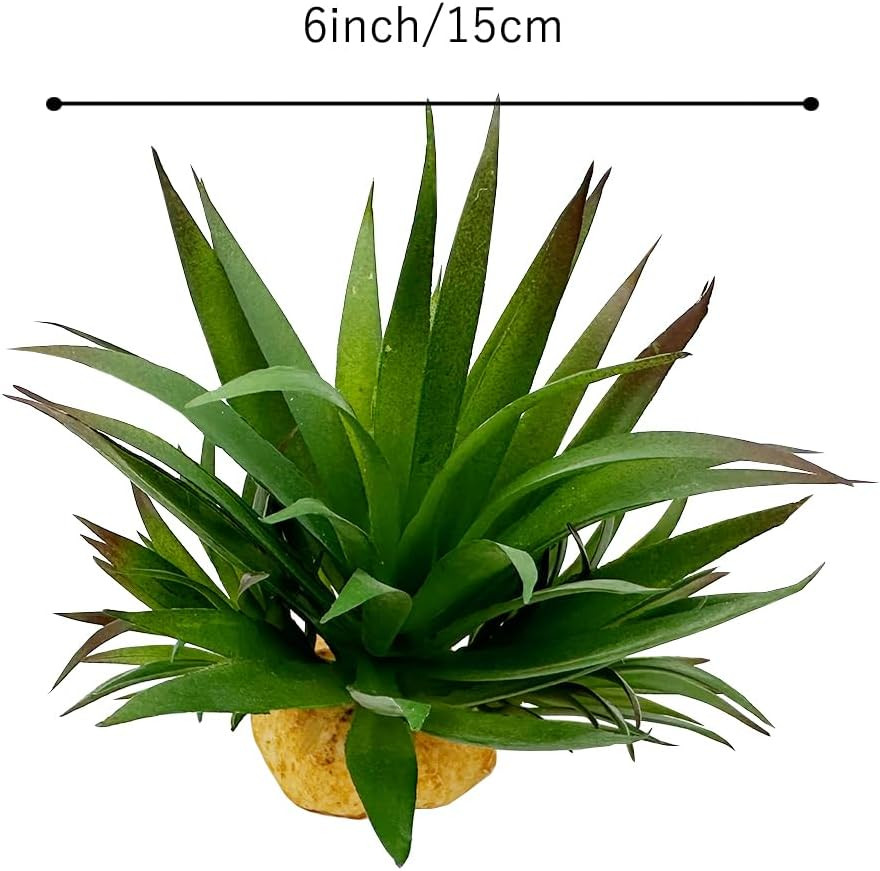 Agave Artificial Succulent Reptile Plant Terrarium Decor Set