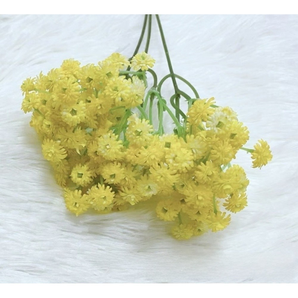 3-Stem Soft PVC Baby Breath Flowers for Wedding Bouquets and Photography Props
