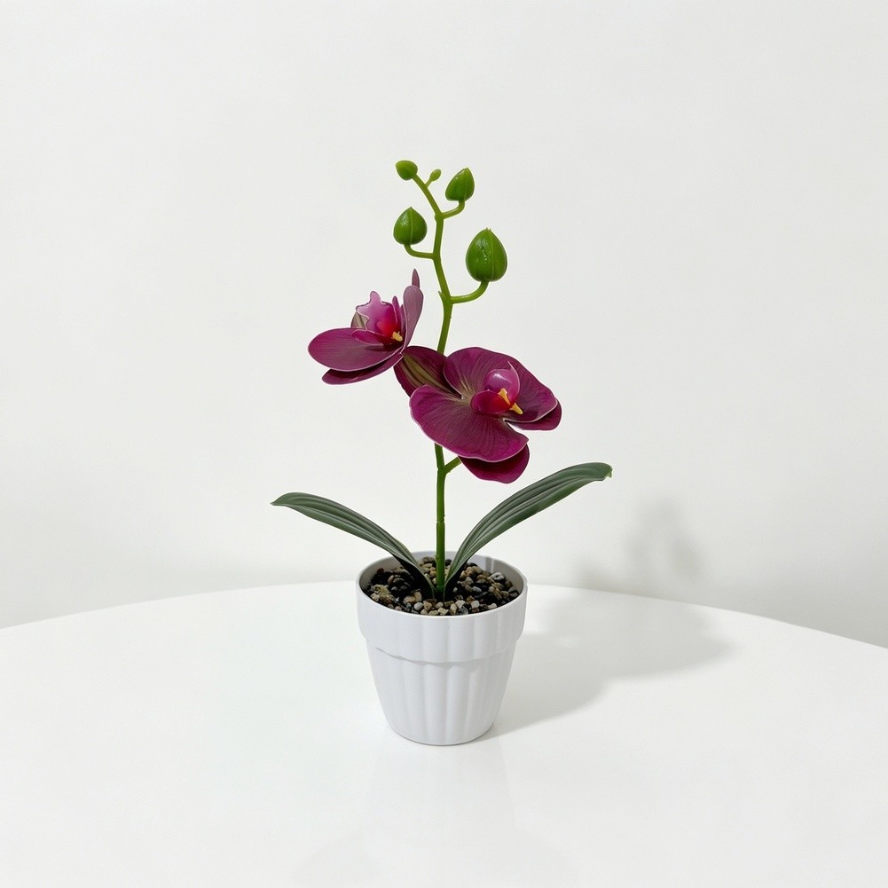 White Green Black Purple Orange 3D Printed Orchid Artificial Plant Pot