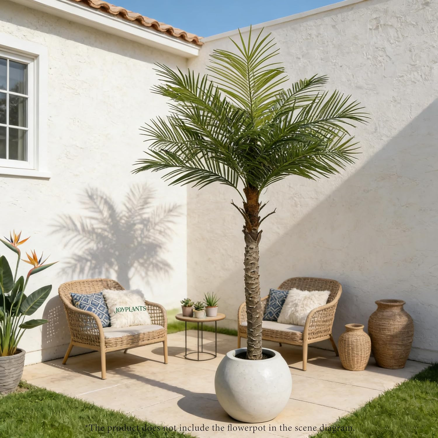 7Ft UV Resistant Artificial Palm Tree for Indoor & Outdoor Decor