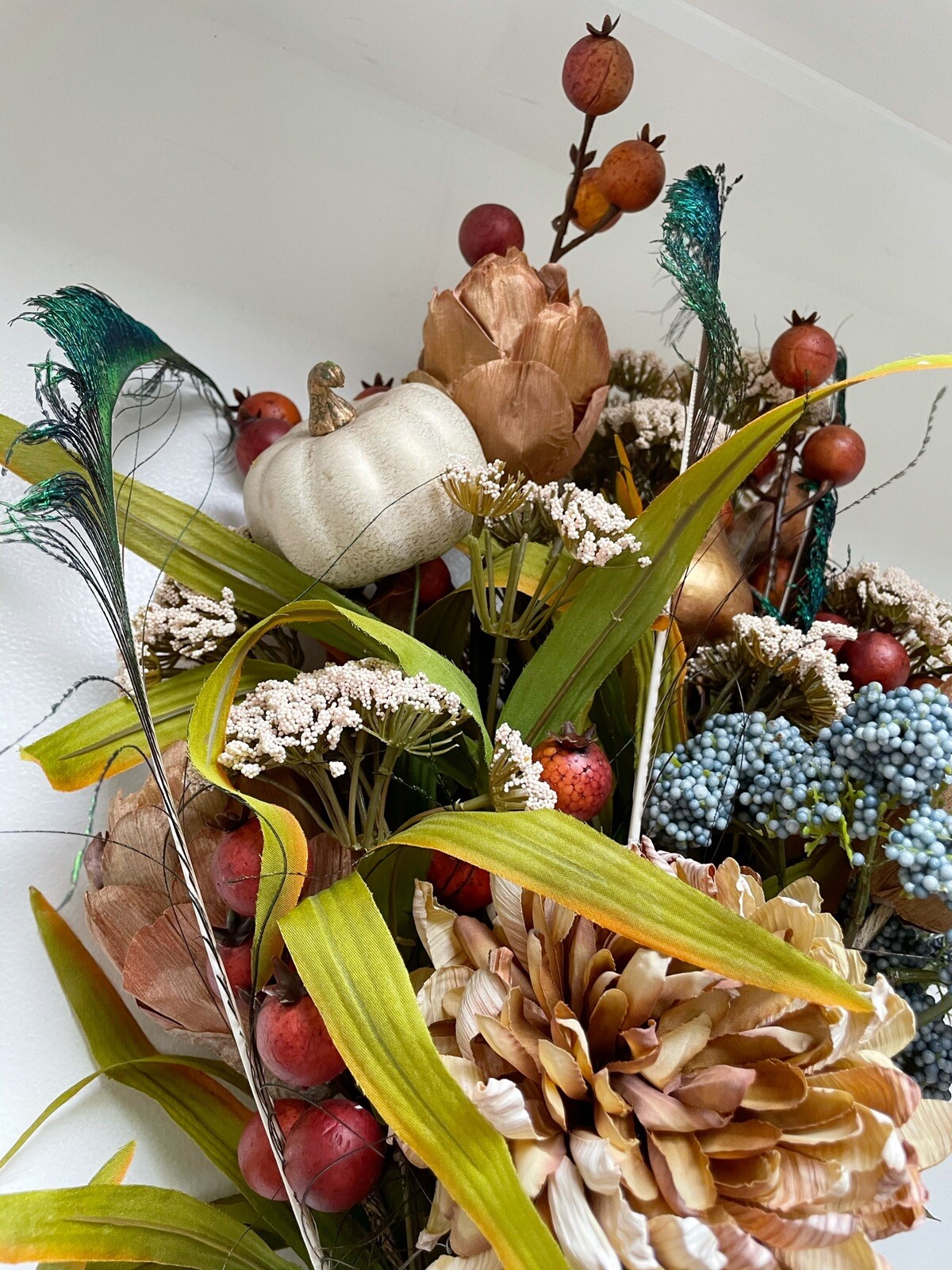 custom made flower bouquet in autumn / thanksgiving colors