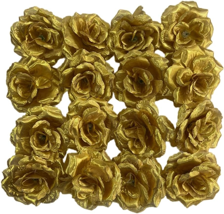 25 Pcs 3 Inch Artificial Rose Flower Heads,Silk Rose Head Flowers,Wedding Party