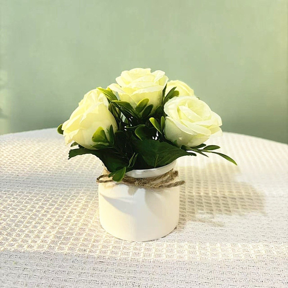 15cm Artificial Bonsai with Lifelike Petals for Indoor Table Decor