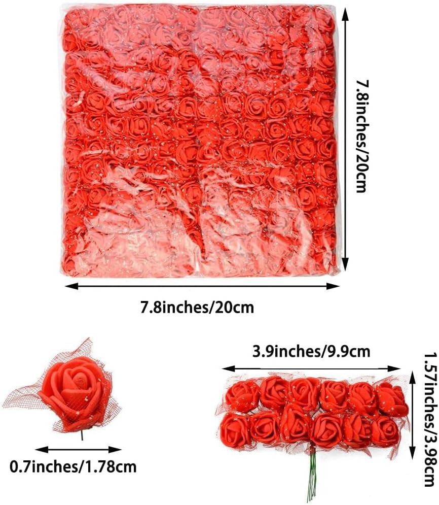 432 Pcs Mini Artificial Rose Flower Heads Real Looking Foam Fake Roses Heads …