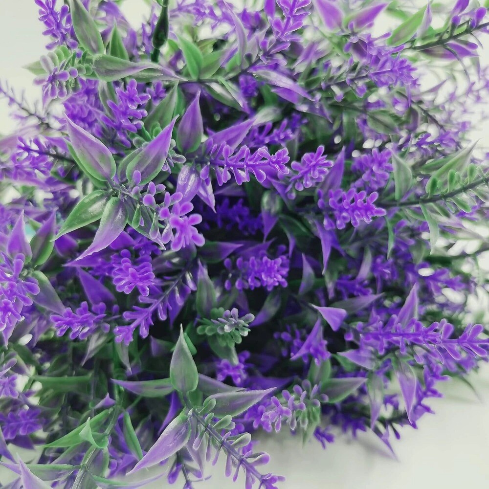 Artificial Lavender Flowers Fake Plastic Plants for Outdoor Garden Party Decor