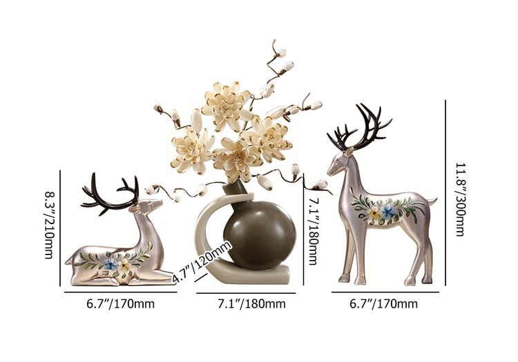 Silver Deer Decor Gold Artificial Flower Centerpiece Luxury Home Table Decor