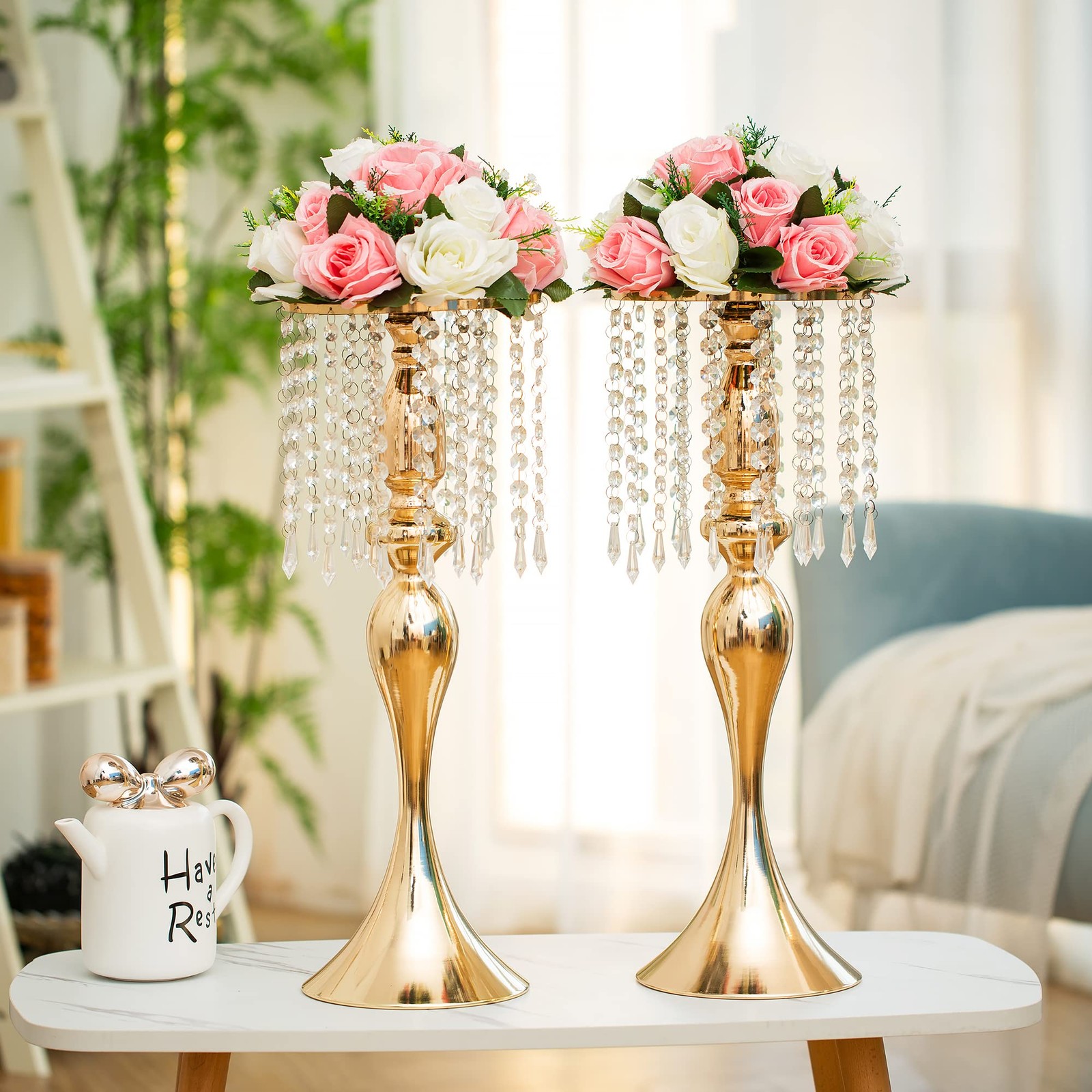 Flower Centerpieces for Wedding Tables: Wedding Table Decorations Pink & Whit…