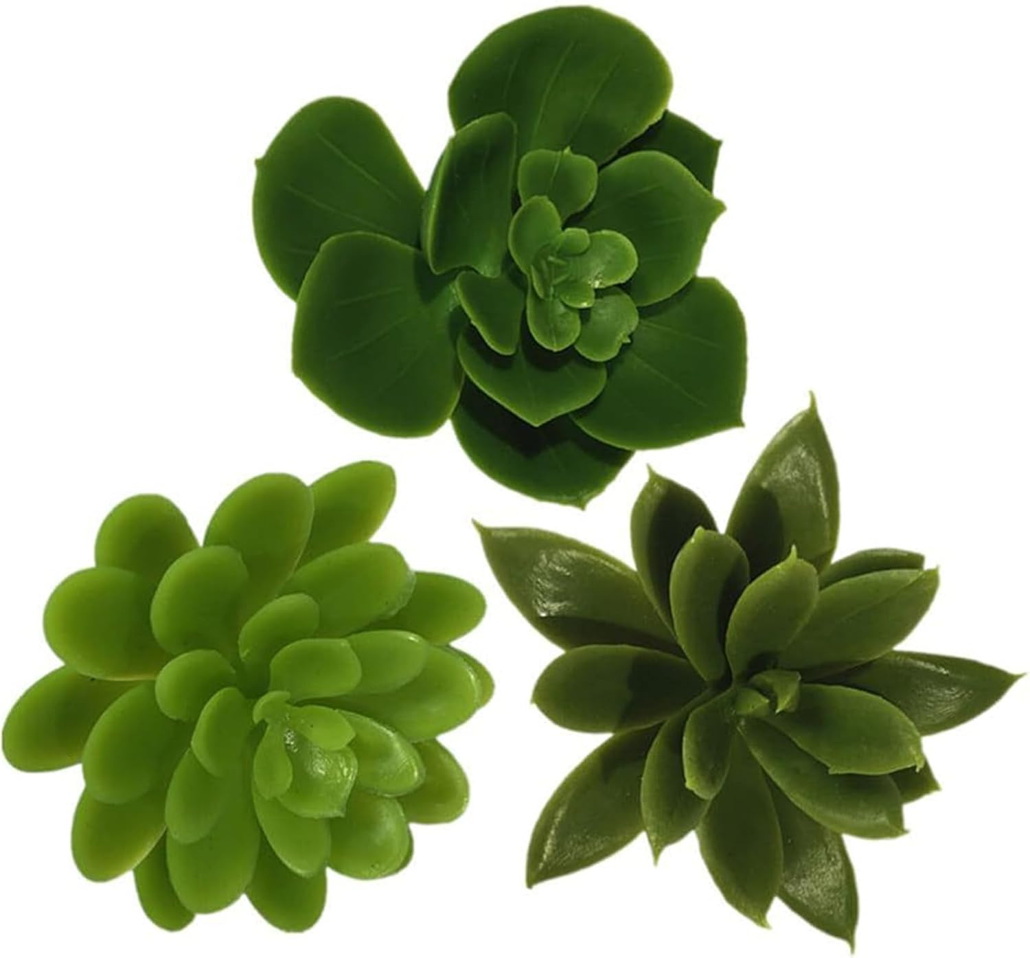 3Pcs Faux Succulents Artificial Succulents Unpotted Realistic Mini Fake Plants