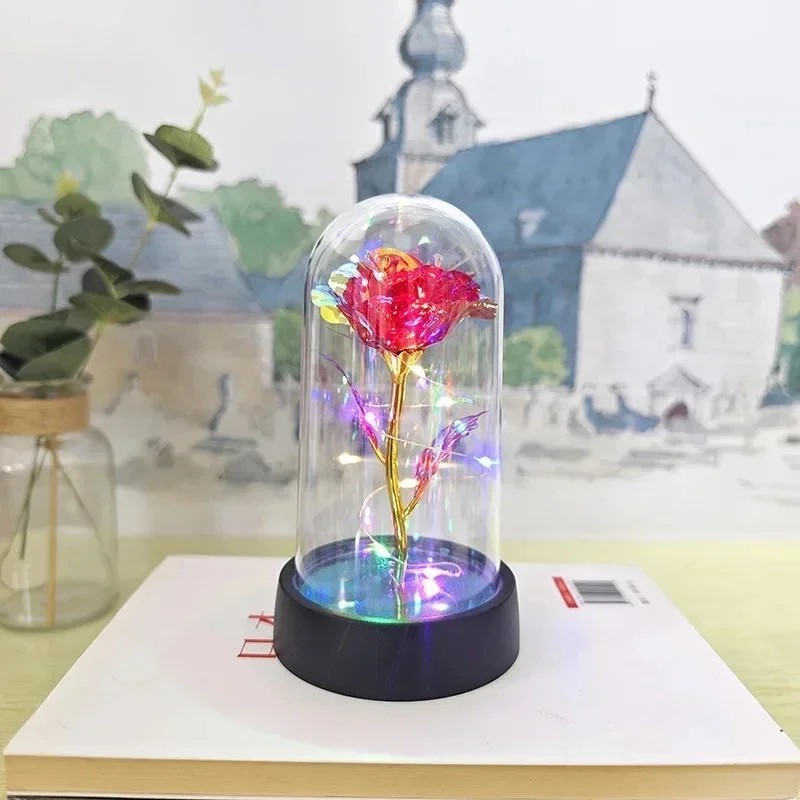 LED Eternal Rose Flower Night Light Beautiful Infinity Rose Valentine’s Day Gift