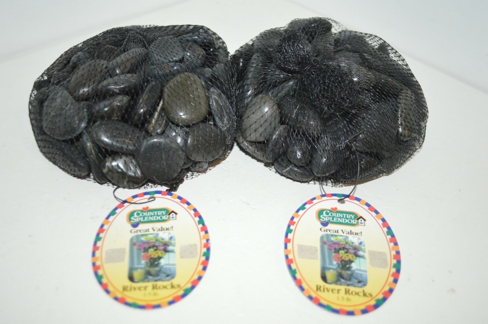 2X Accent RIVER Rocks 1.5 lb ea = 3 lbs total Craft GARDEN Decor STONES Fountain