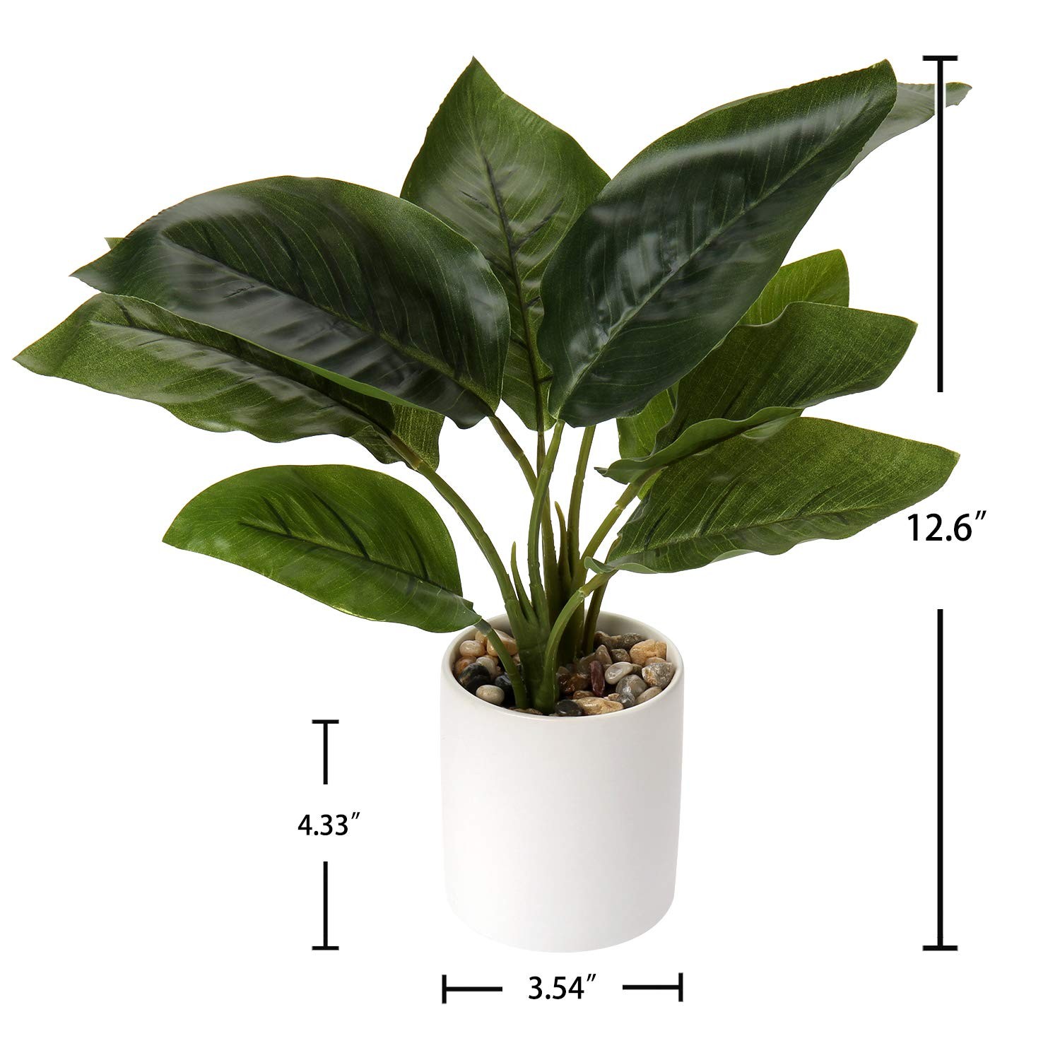 13 Inch Artificial Potted Plants Small Green Faux House Desk Living Room Decor