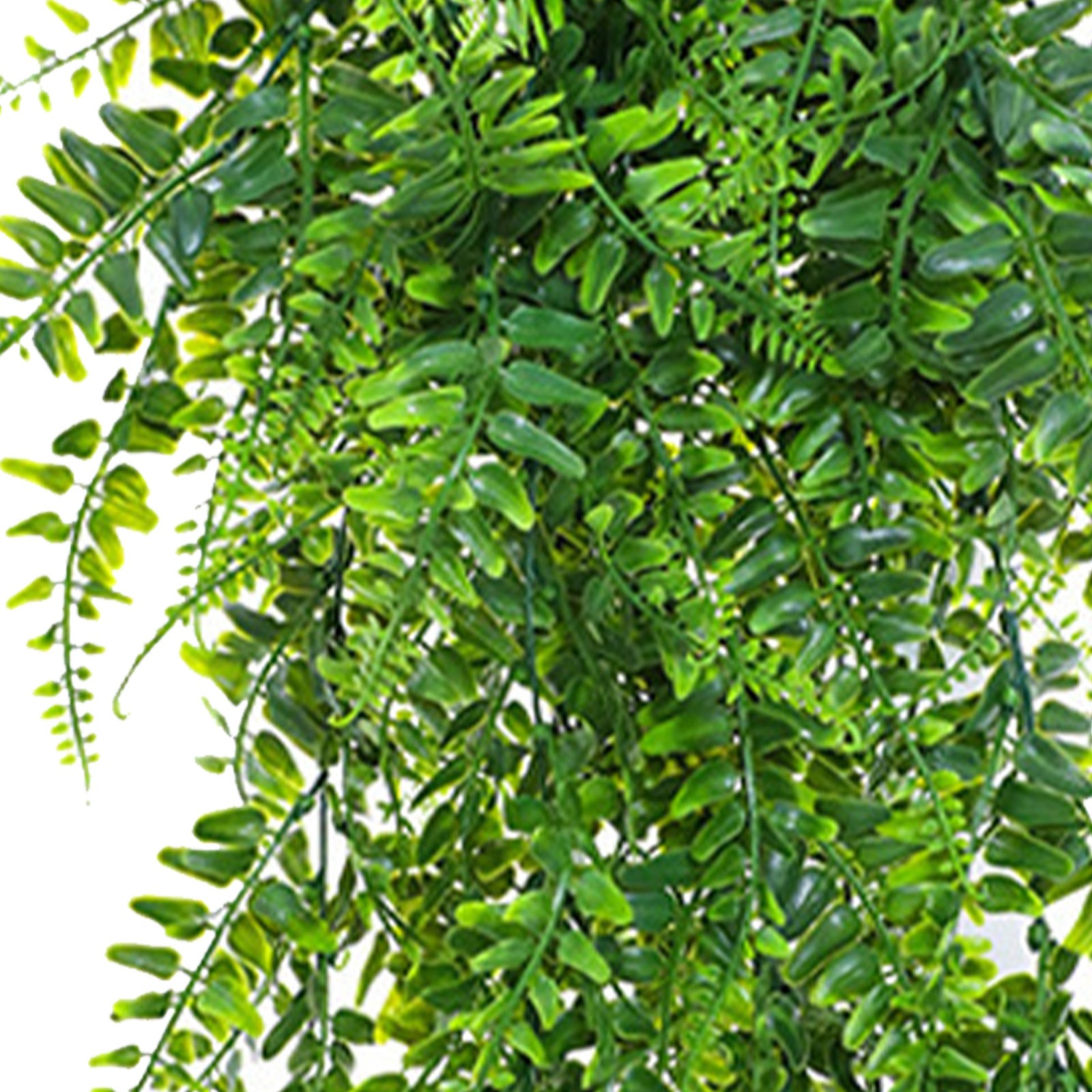 2pcs Artificial Hanging Plants Fern Lifelike Decoration For Home Green 75cm
