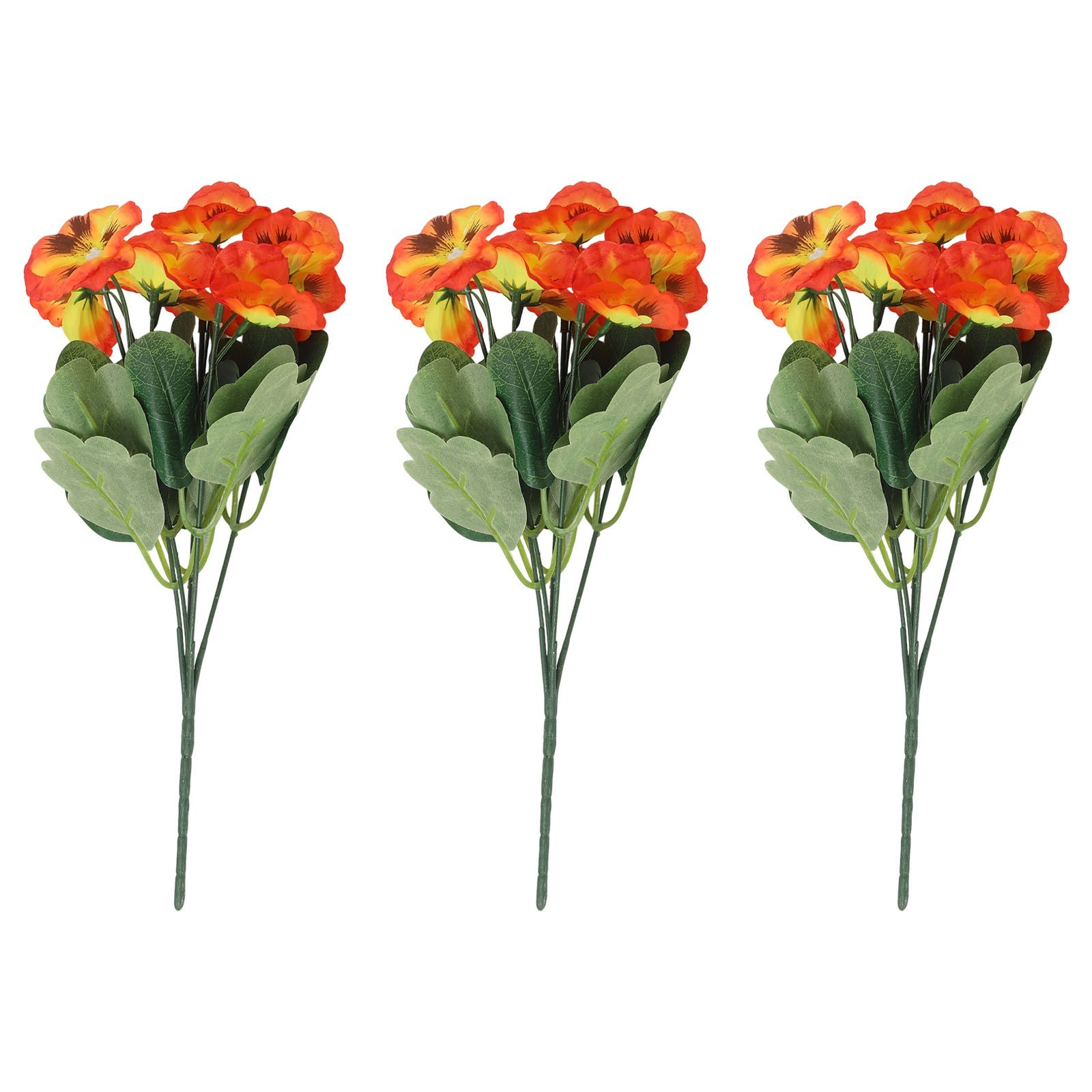 Artificial Pansy Flowers 3pcs for Vibrant For Indoor and Outdoor Decor