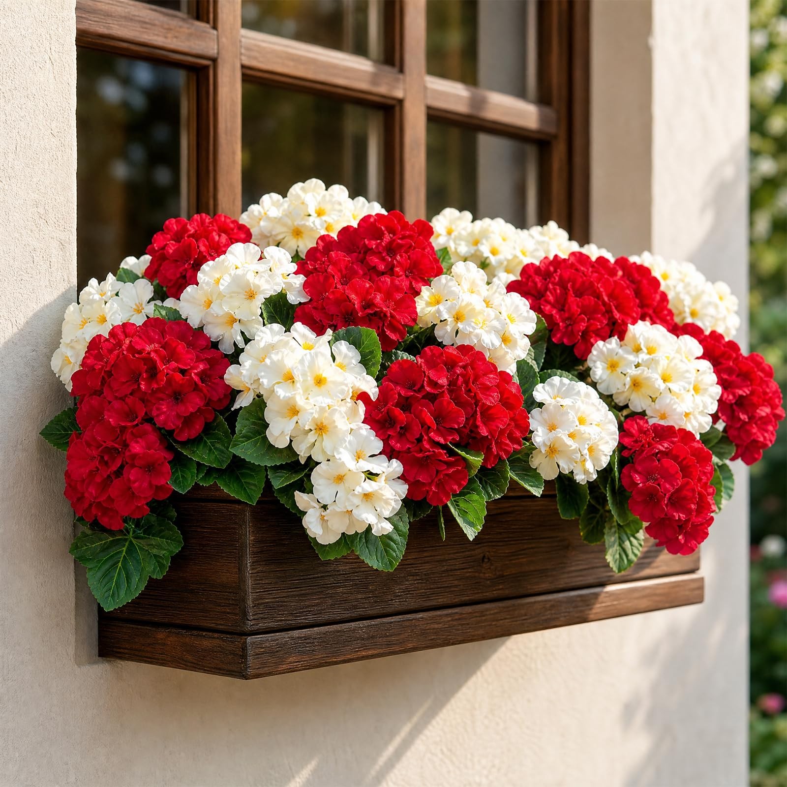 6 Pcs Artificial Geraniums Flowers for Outdoor, UV Resistant Outdoor Artifici…