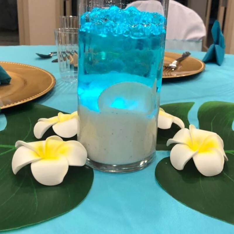 10pcs 5cm Plumeria Foam Flowers | Hawaiian Frangipani | Wedding Party Decor