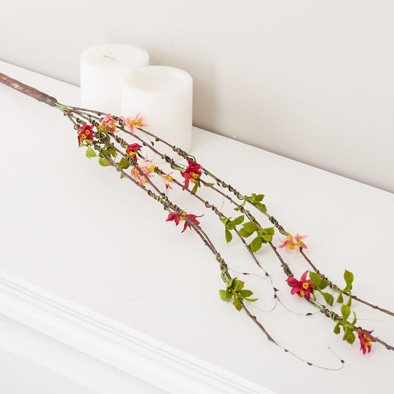 Factory Direct Craft Pink Artificial Wild Blossom Spray