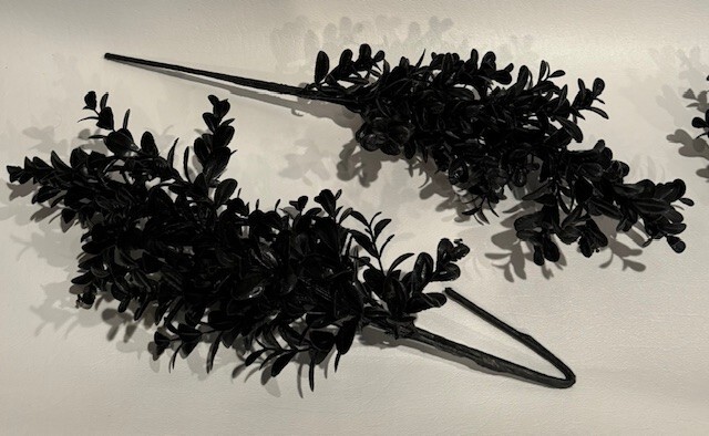 4 Pcs Black Artificial Stems Halloween Decor
