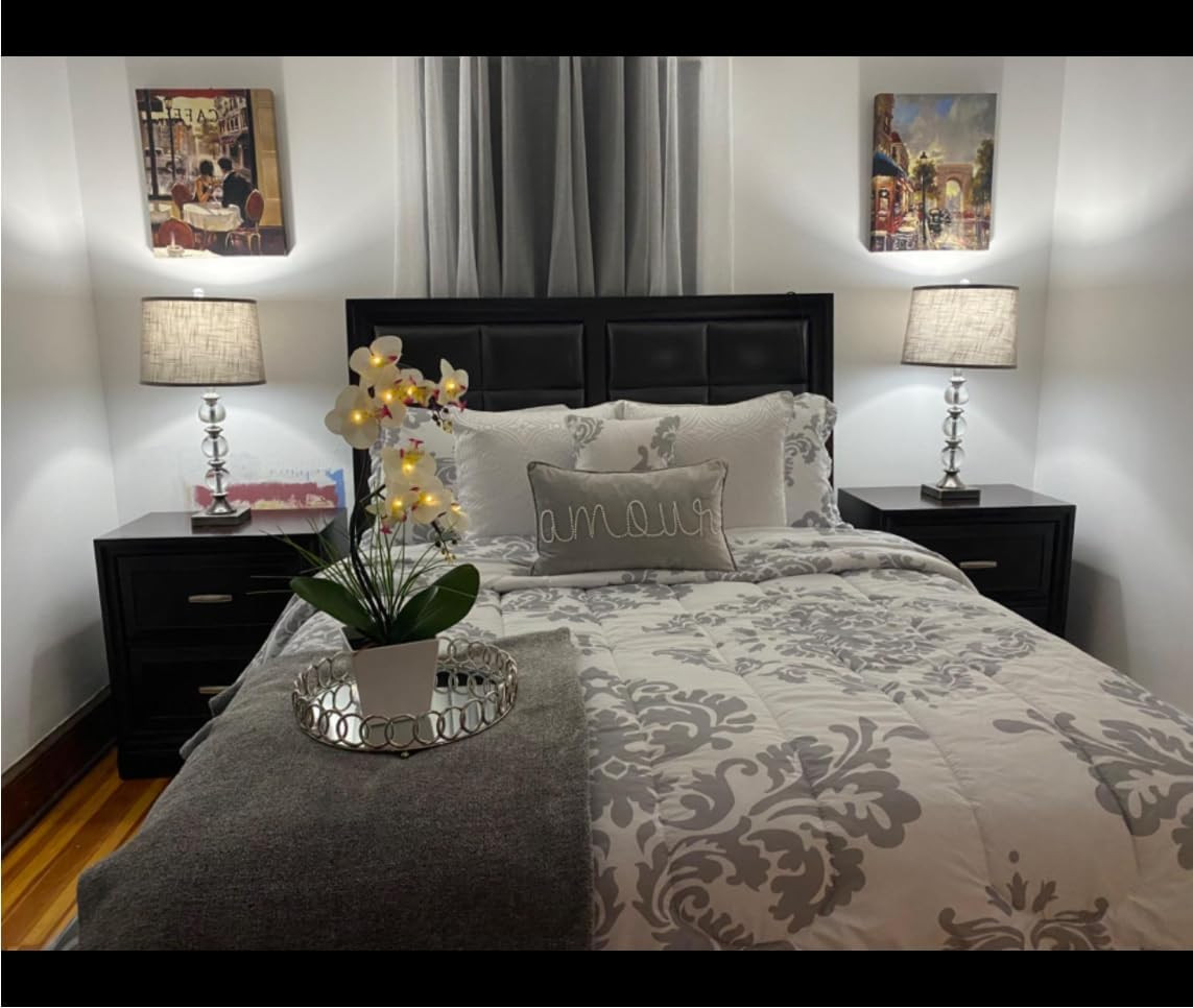 Homeseaons Orchid Lamp-Led Lighted Orchid Arrangements,Pre Lit Artificial Orchid