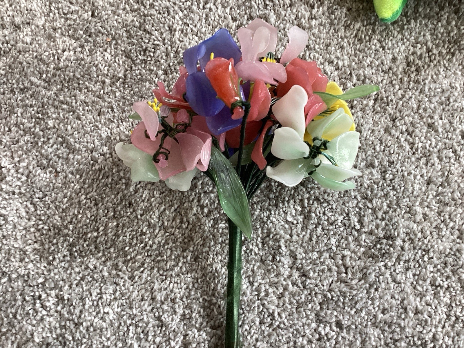 acrylic glass multicolor flower bouquet 6″