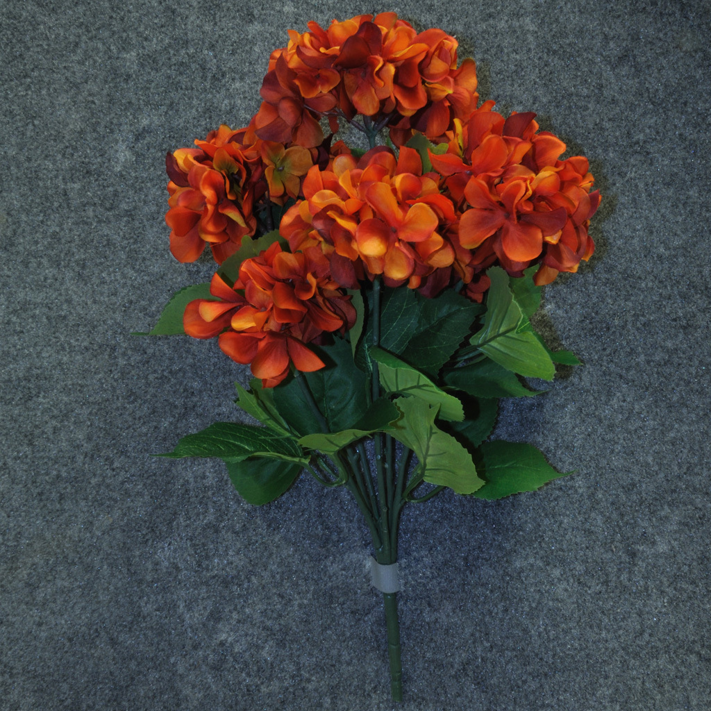 Hydrangea Artificial Silk Flower Bush 7 Heads 21″ #00211354 Choose Color