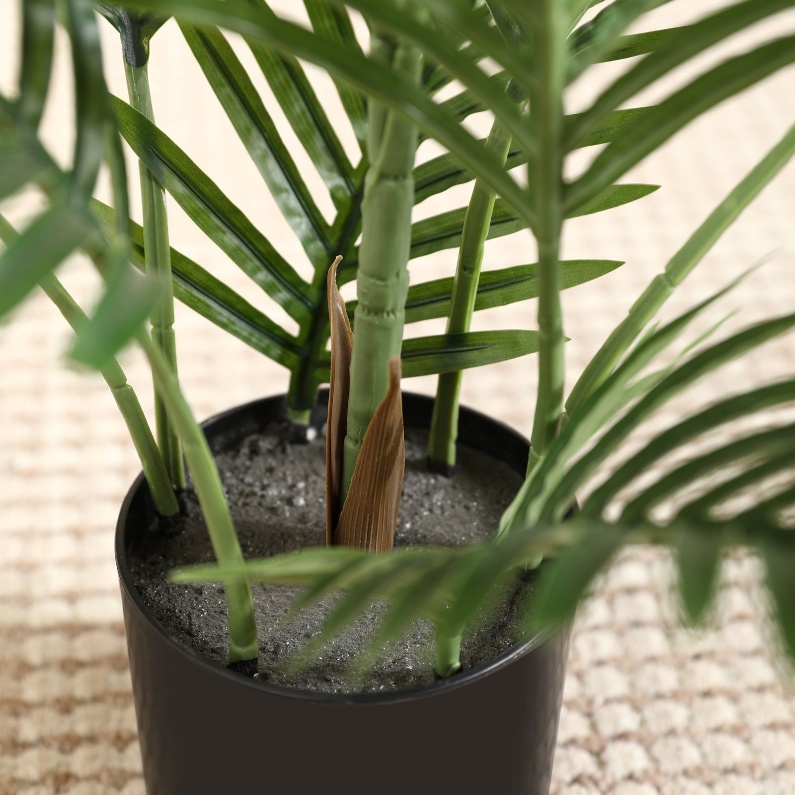 4 Feet Artificial Majestic Palm in Pot for Indoor Outdoor Home Office