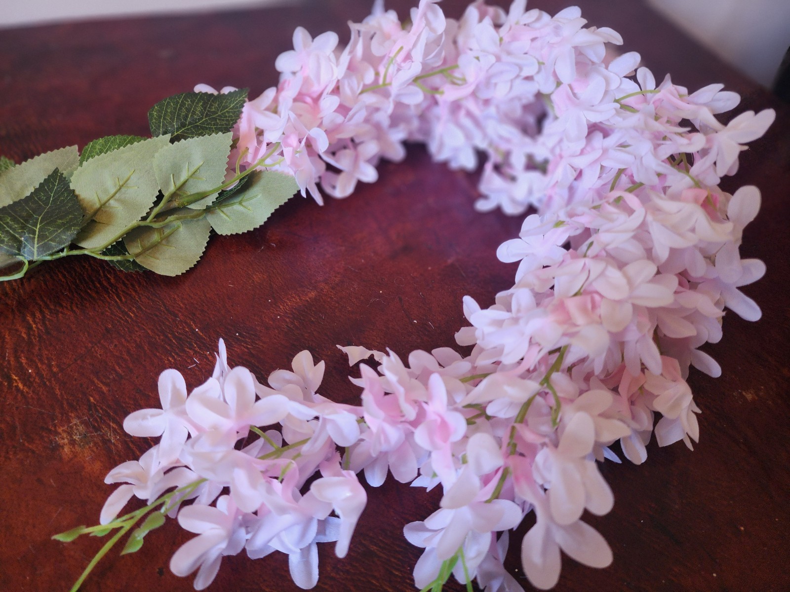 Pink Hanging Wisteria 32in Faux Floral Vine Décor Valentine’s Day Pink