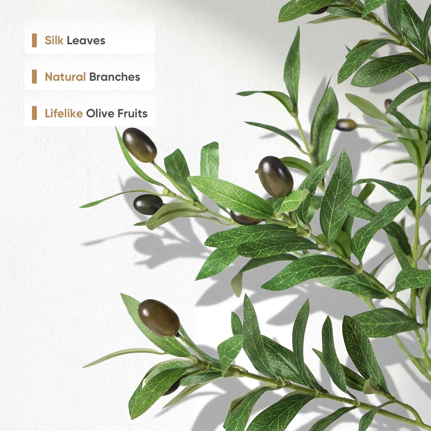 Olive Tree Artificial Indoor 7 FT Faux Olive Trees W/ Planter Fake Tall Plants
