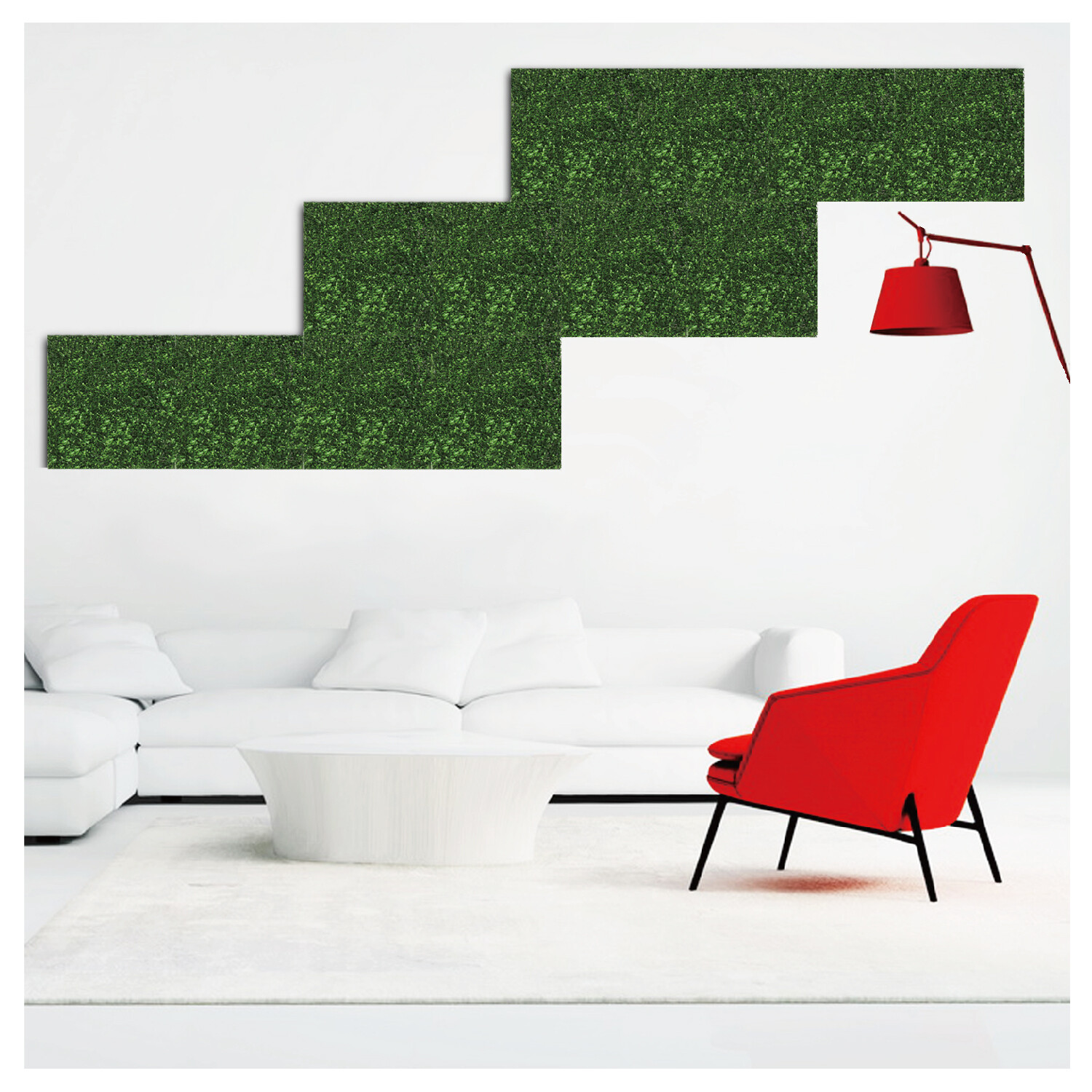 20in Artificial Olivia Buxus Mat Faux Fence Panel Wall Decor Ficus Grass Hedge