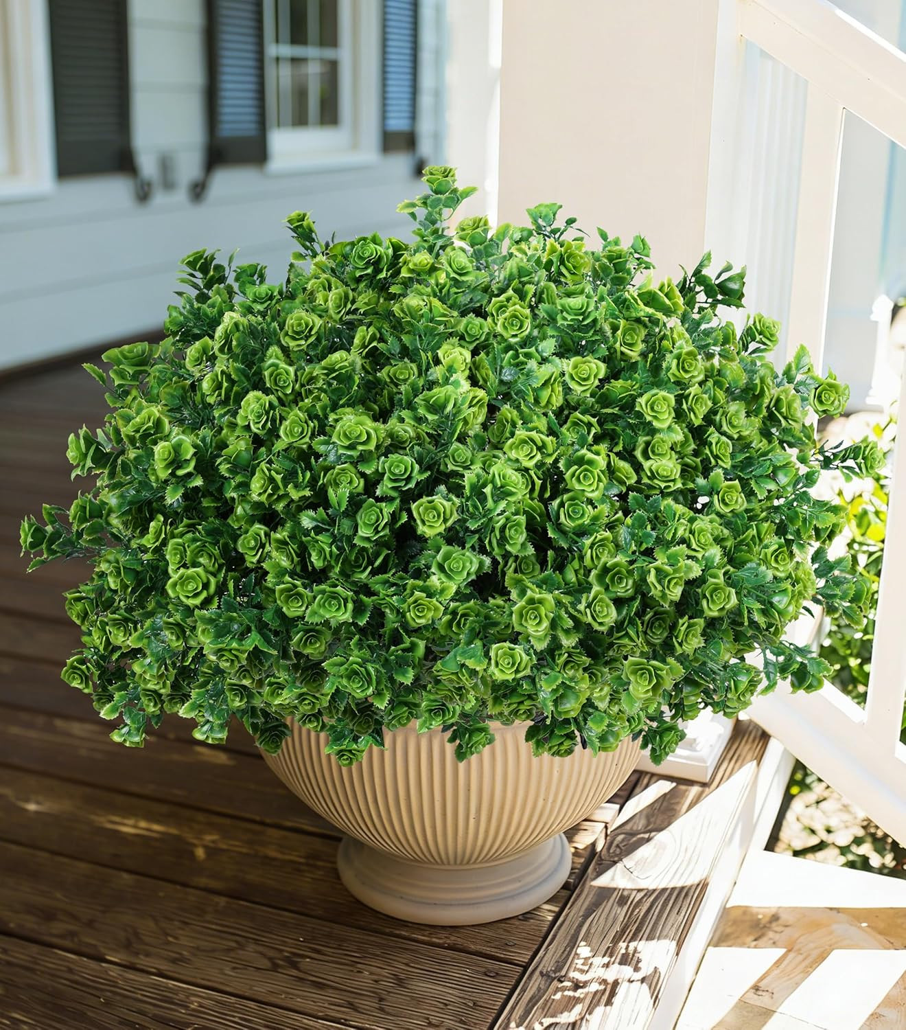 Artificial Fake Outdoor Plants for Spring Summer Decoration, 12 Bundles Fake Pla