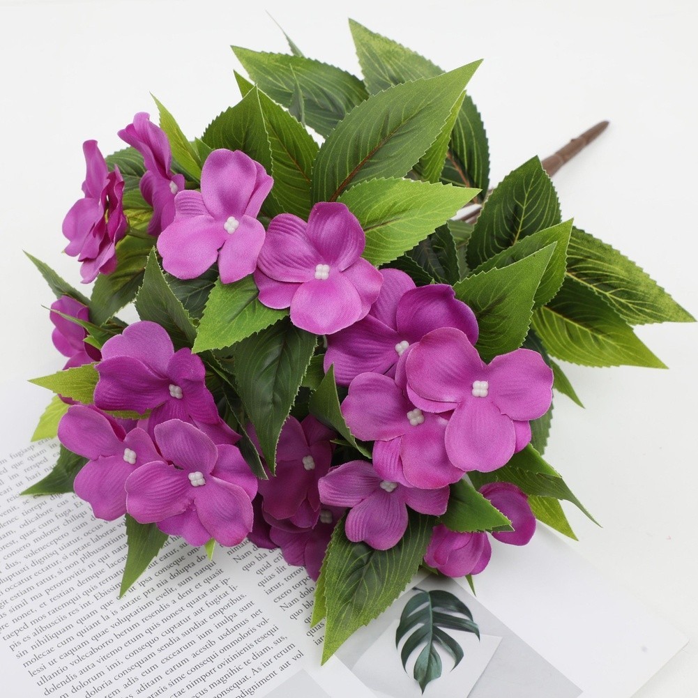 Artificial Silk Bouquet in White Pink Red Yellow Flower Red Purple 25x38cm Size