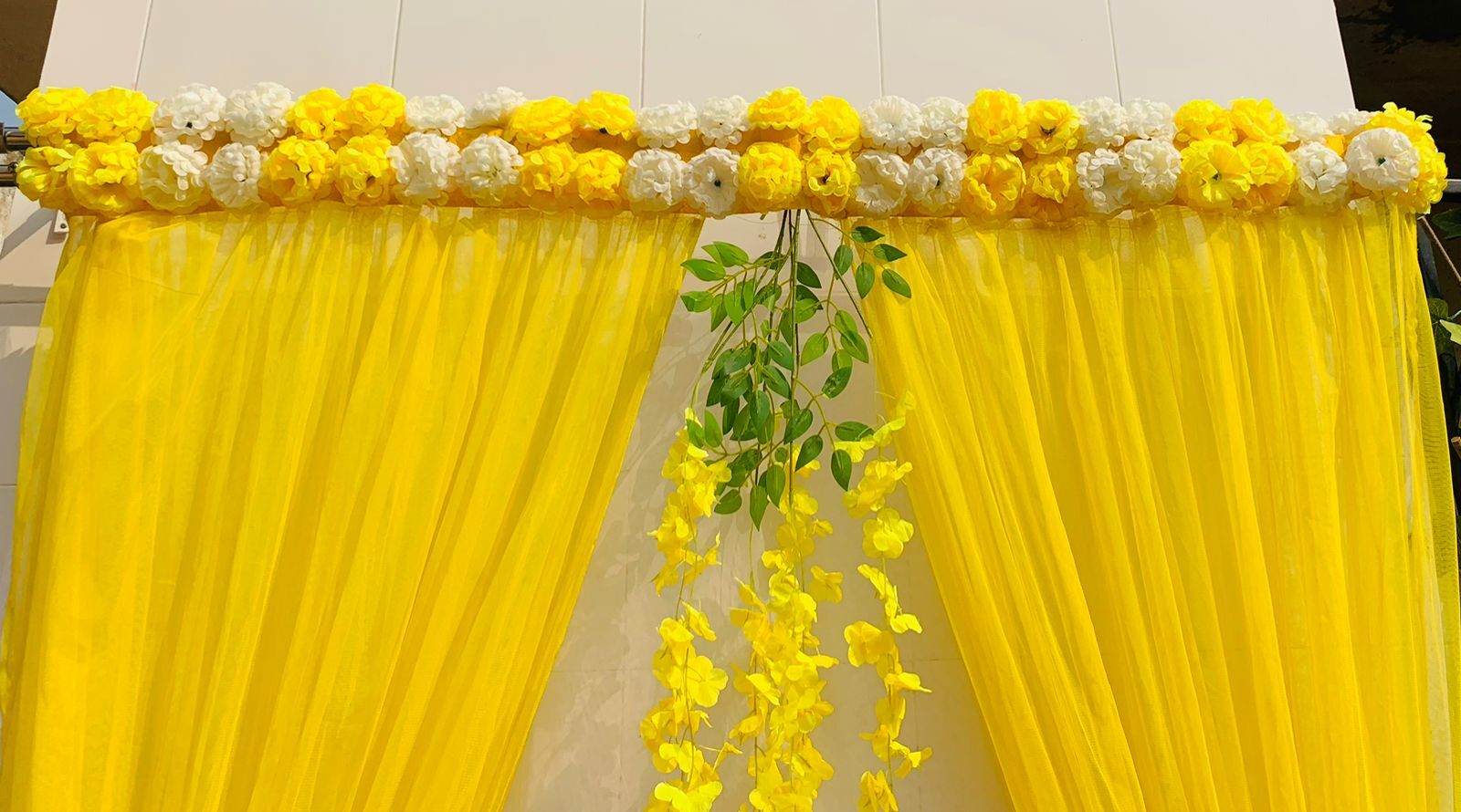 Yellow Backdrop Curtain For Decoration Stage Backdrop NIkha Photo Prop Decor