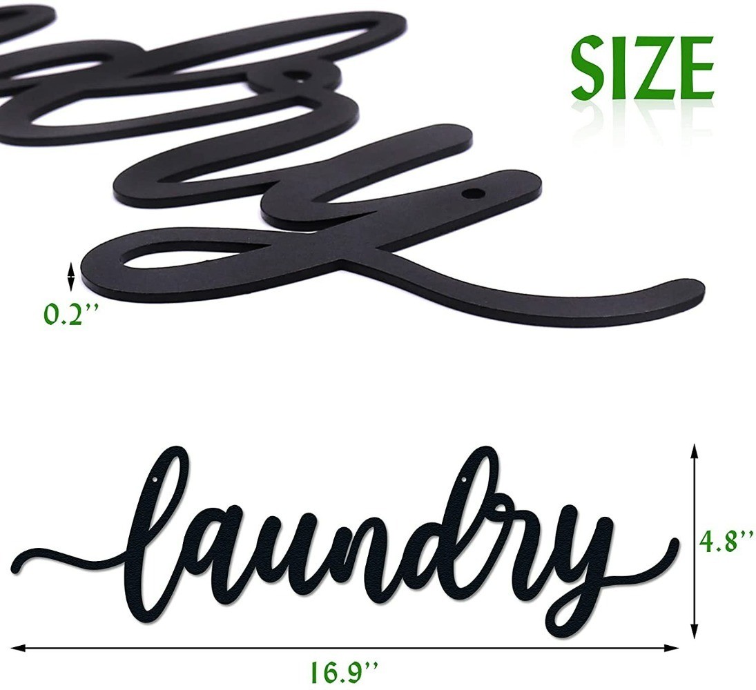 Farmhouse Laundry Room Metal Wall Art Rustic Decor Sign Backdrop Gift