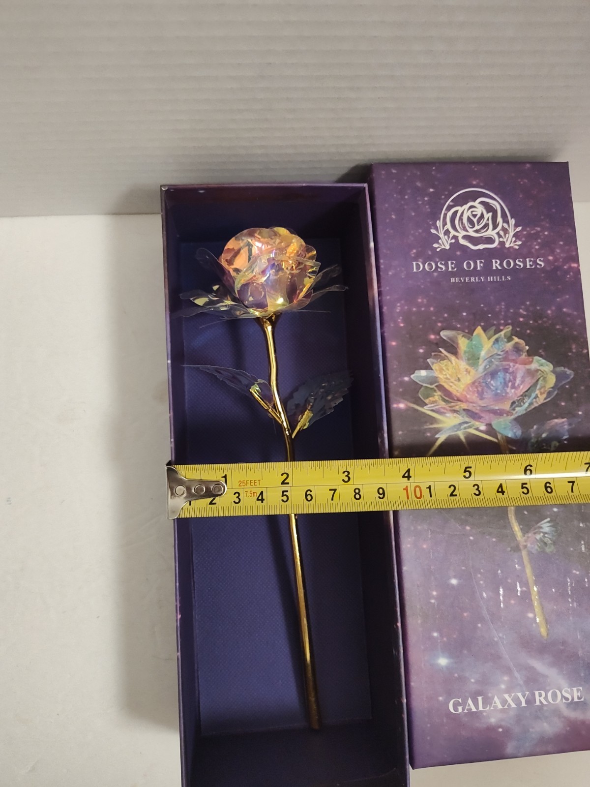 Romantic Beautiful Galaxy Rose Luminous 10″ Dose Of Roses Beverly Hills