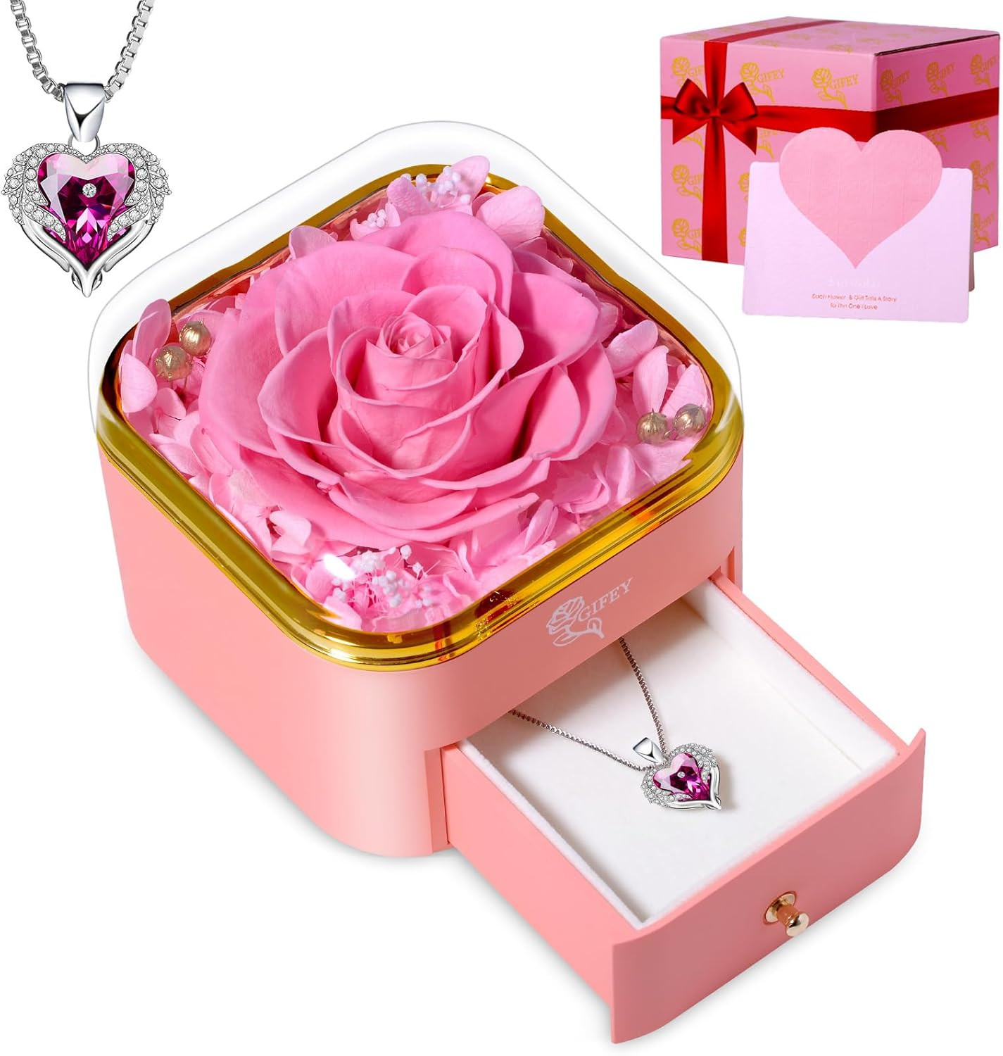 Rose Gifts for Mom, Preserved Eternal Flowers Rose Gifts for Women Wife Girlfrie