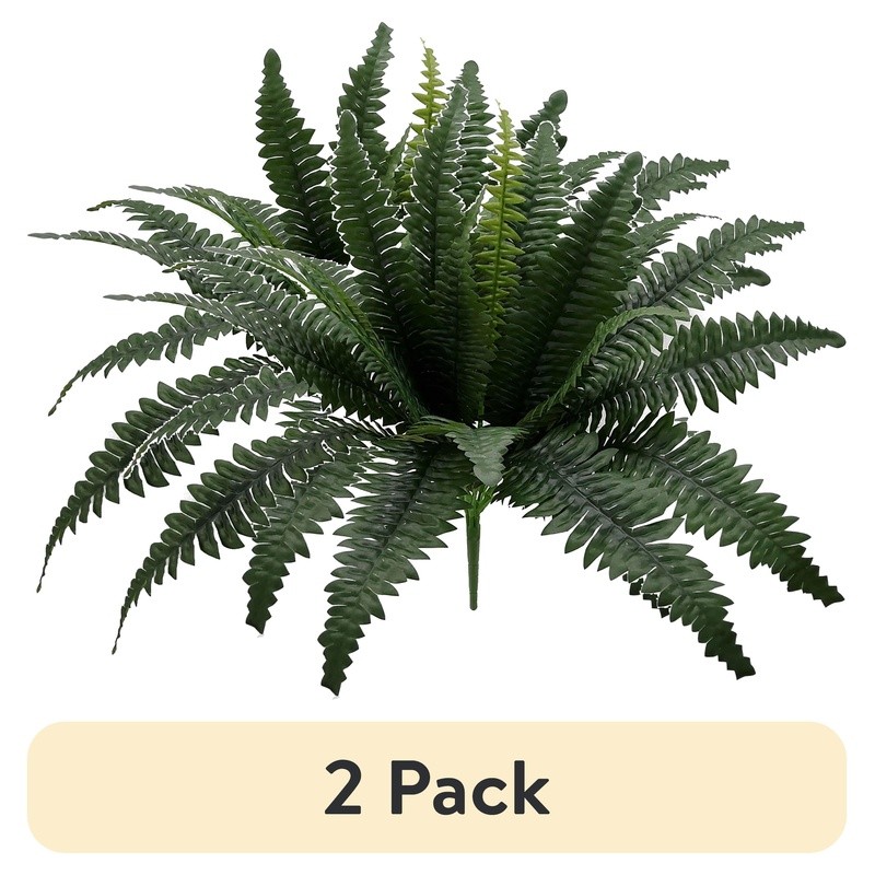 21 Inch Artificial Fern Bush Indoor Decoration Faux Plant Greenery Home Office