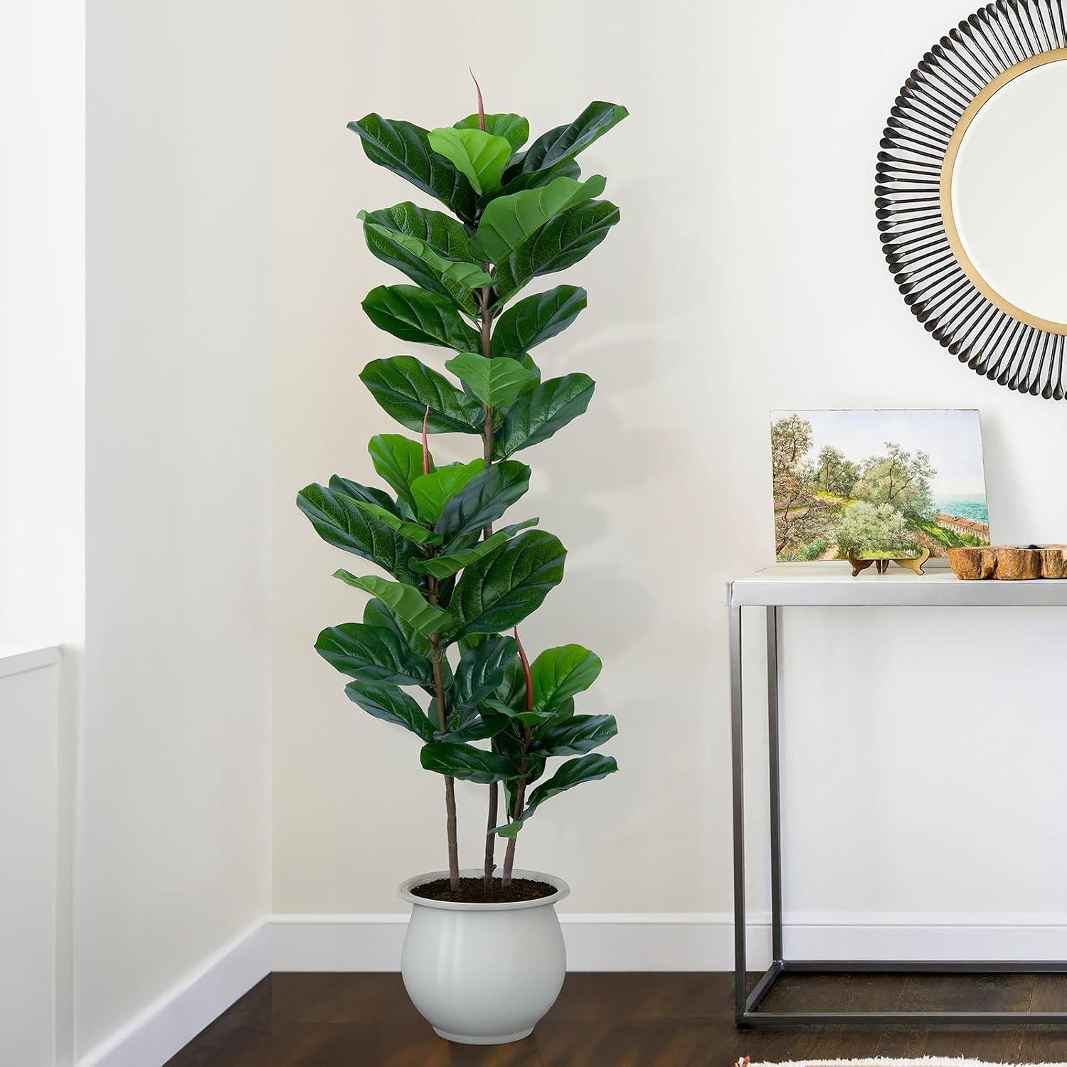 Artificial Fiddle Leaf Fig Tree 5FT Faux Fiddle Leaves Fig Tree Artificial