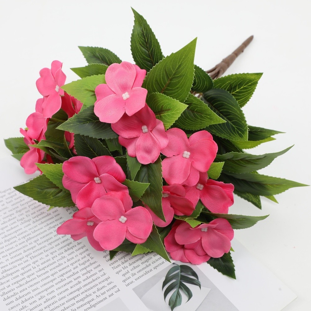 Artificial Silk Bouquet in White Pink Red Yellow Flower Red Purple 25x38cm Size